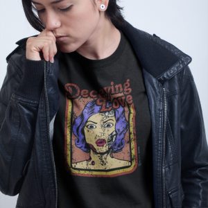 Decaying Love-Damen-Shirt-schwarz
