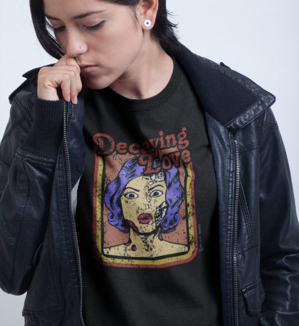 Decaying Love-Damen-Shirt-schwarz