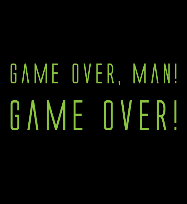 Game Over Man Game Over-Designbild