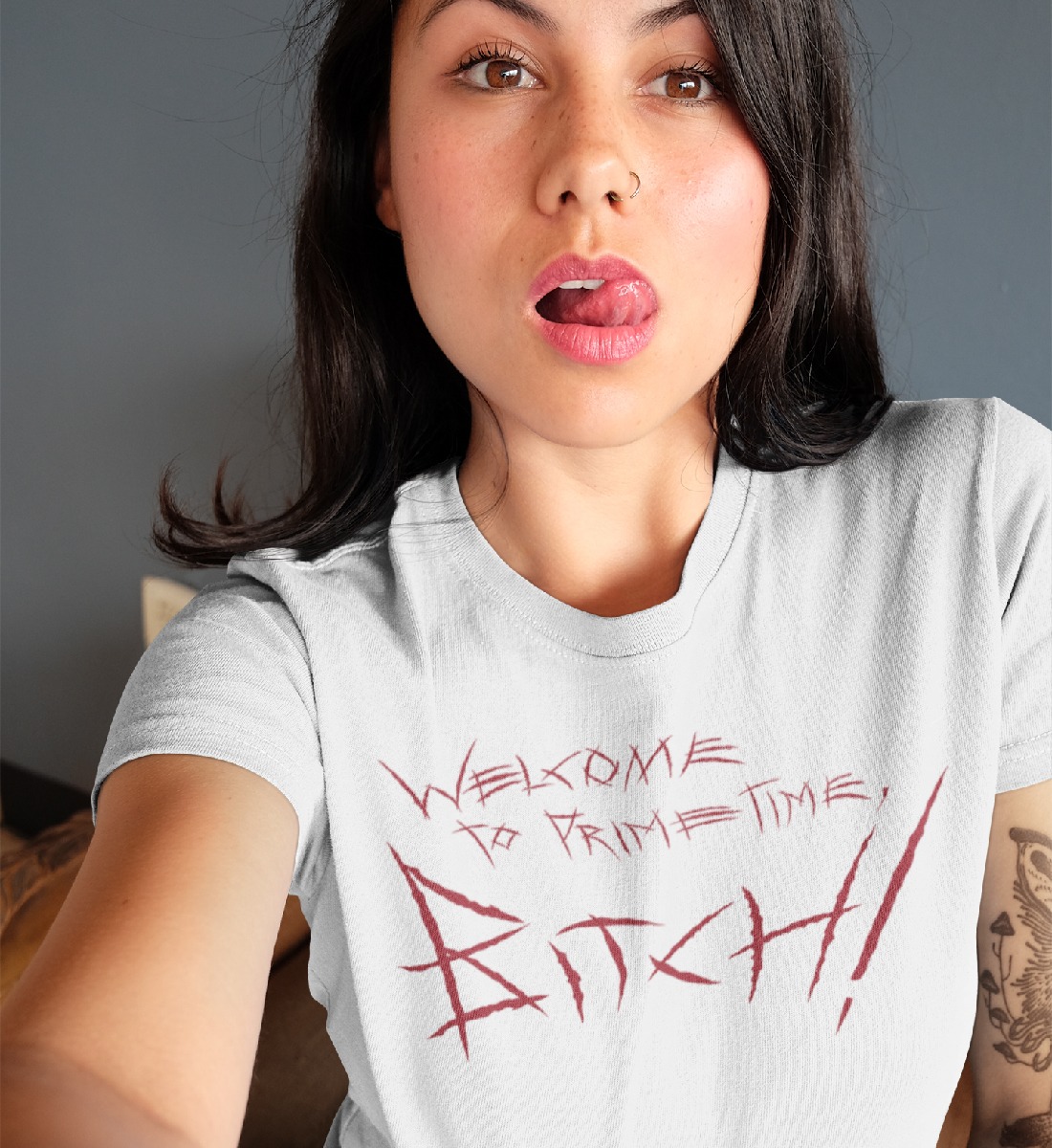 Welcome to prime time-Damen-Shirt-Weiss